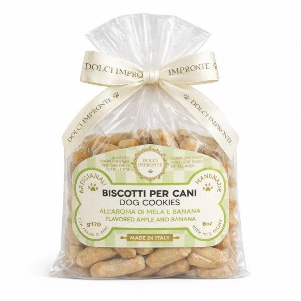 Biscuits chien farine de riz pomme banane Dolci Impronte 🍎
