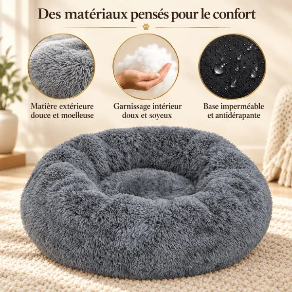 Coussin pour chat en fourrure douce chaude à poils longs - Thermora™