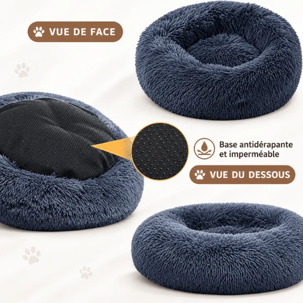Coussin pour chat en fourrure douce chaude à poils longs - Thermora™