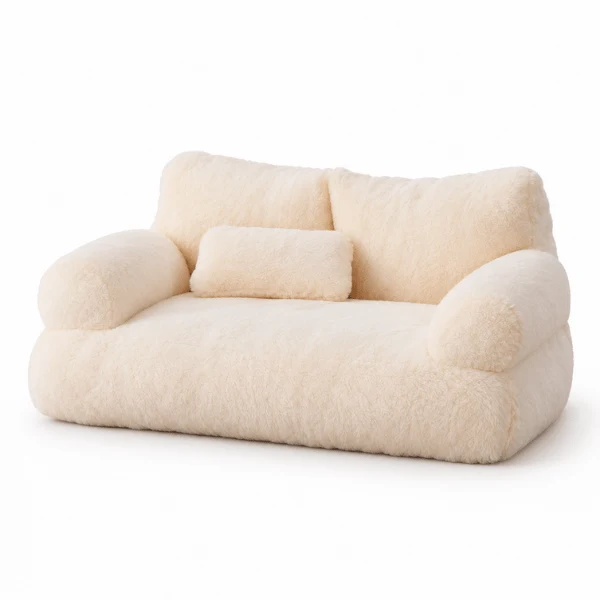 Panier canapé pour chat design peluche douce confortable - SofaSeat™