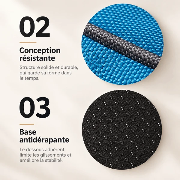 Panier chat en nylon imperméable et coussin réversible - OrsenProtect™
