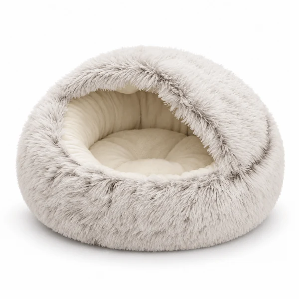 Panier chatons - Lit grotte chaud en peluche douce - NidoShell™