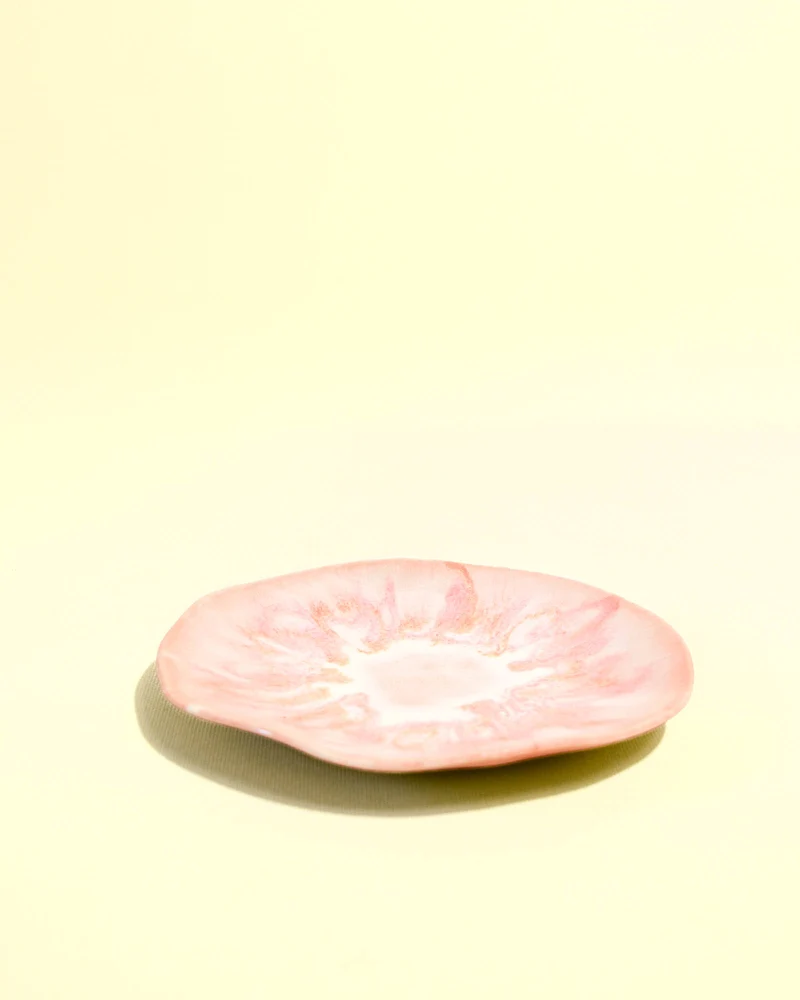 Petite assiette Onda | Rose anémone