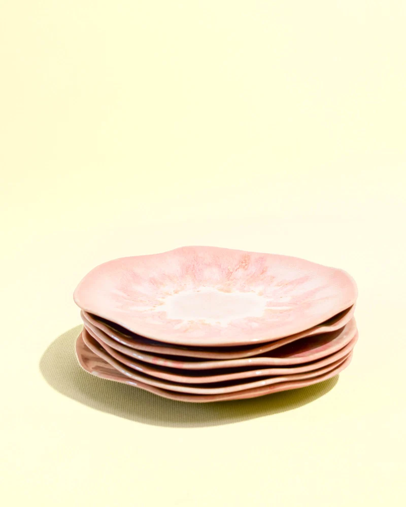 Petite assiette Onda | Rose anémone