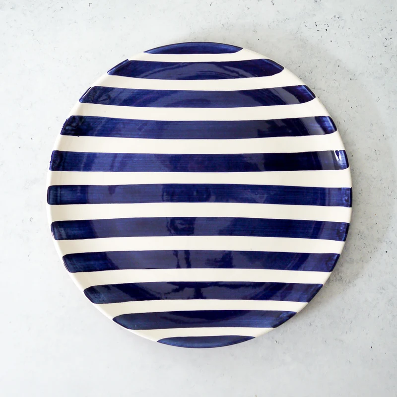 Assiette à larges rayures, Ø 27 cm - Livraison prévue mi-octobre