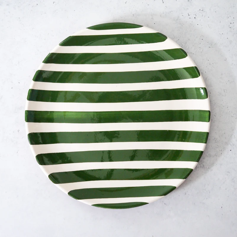 Assiette à larges rayures, Ø 27 cm - Livraison prévue mi-octobre