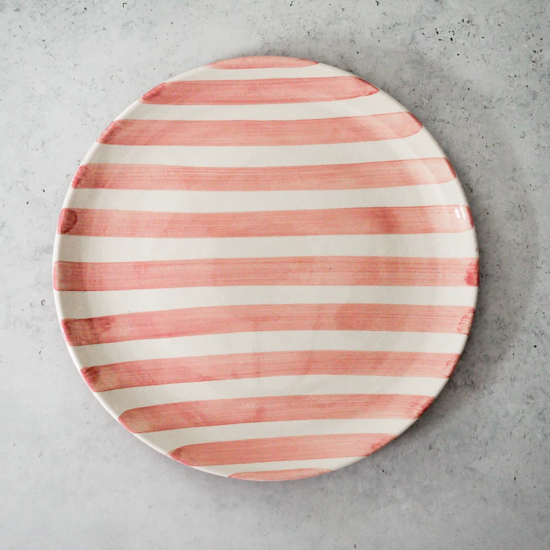Assiette à larges rayures, Ø 27 cm - Livraison prévue mi-octobre
