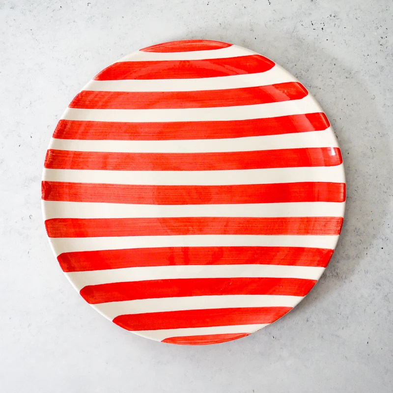 Assiette à larges rayures, Ø 27 cm - Livraison prévue mi-octobre