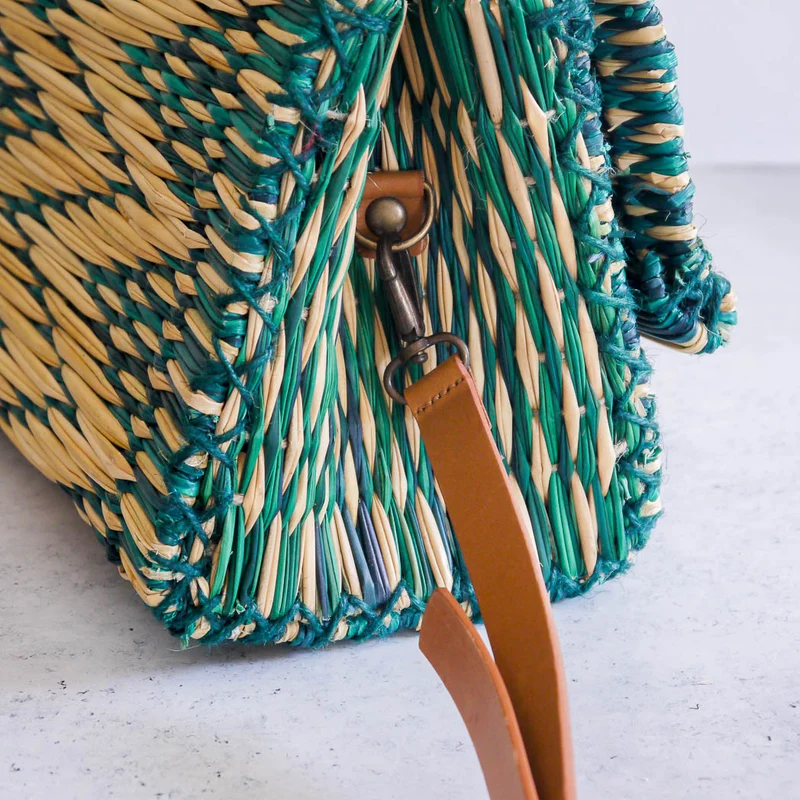 Panier traditionnel portugais avec sangle - Petit vert