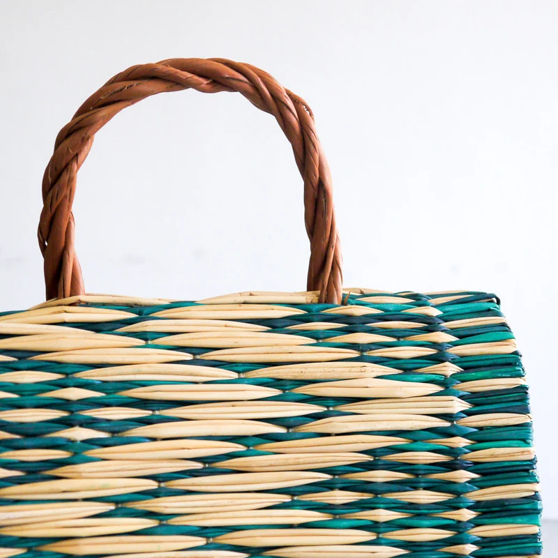 Panier traditionnel portugais avec sangle - Petit vert