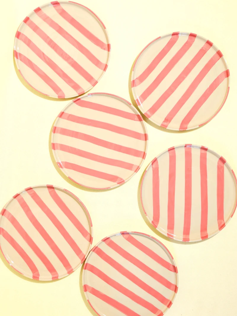 Grande assiette | Rose Linhas