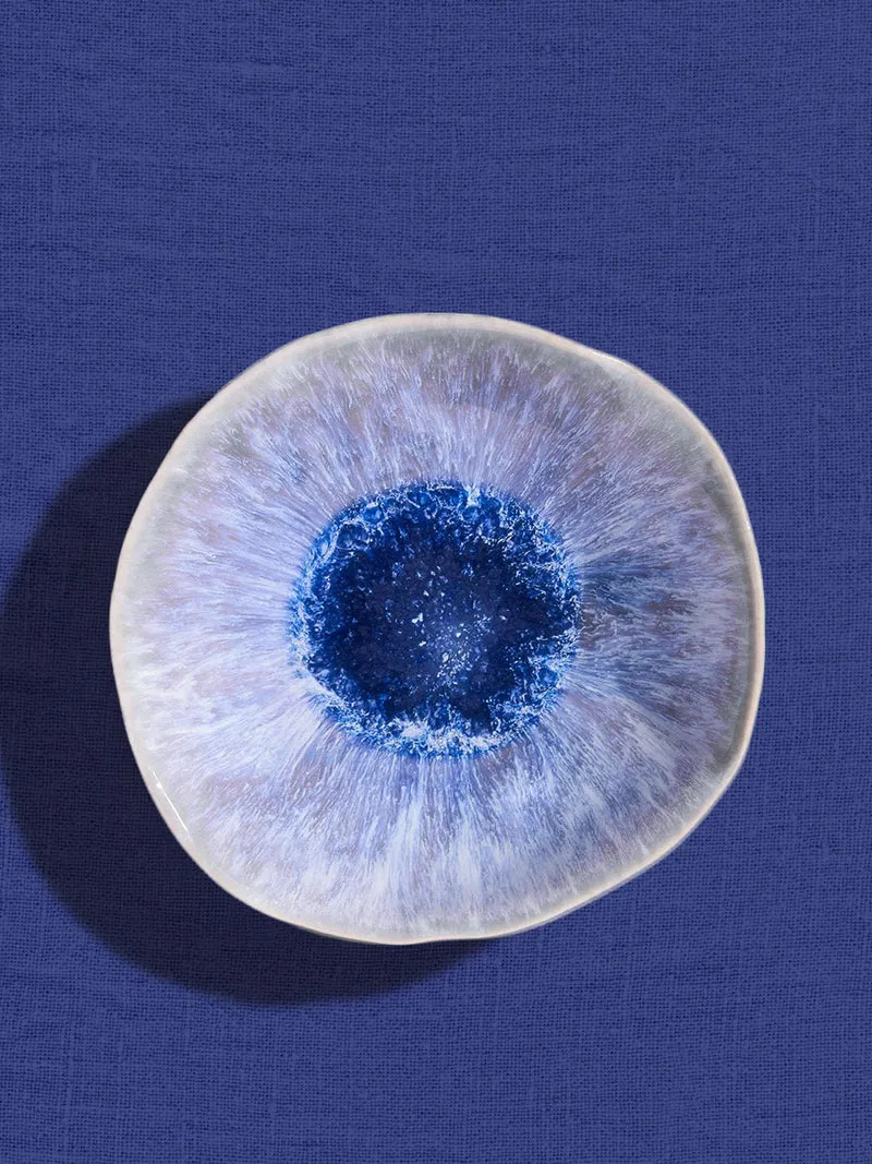 Assiette creuse Onda | Cobalt écume