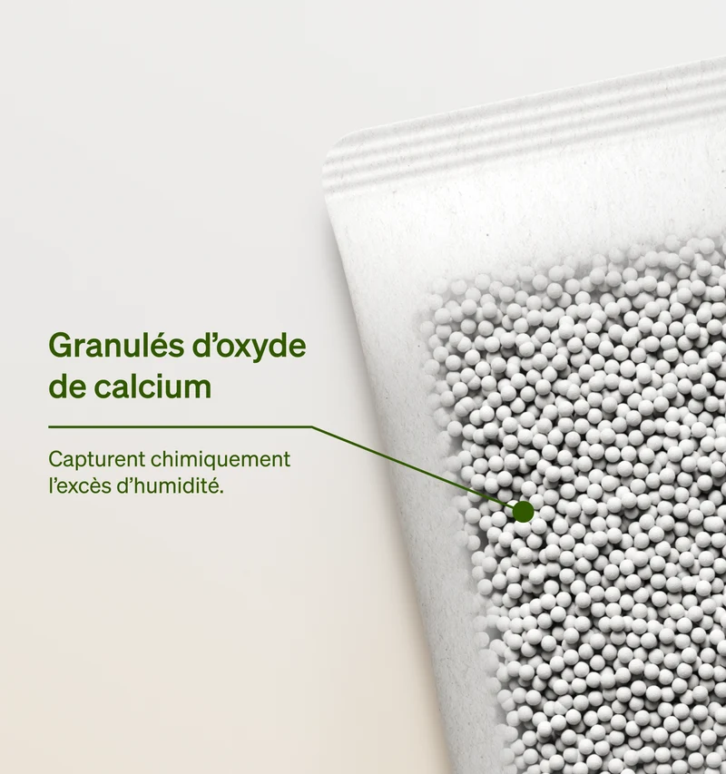 Nouveau sachet déshydratant pour aliments