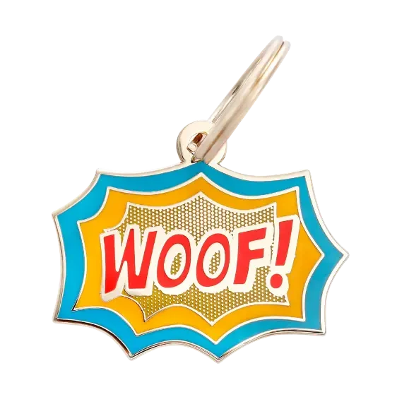 Médaille gravée pour chien personnalisable Woof BD 💥