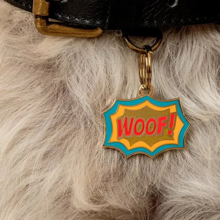 Médaille gravée pour chien personnalisable Woof BD 💥