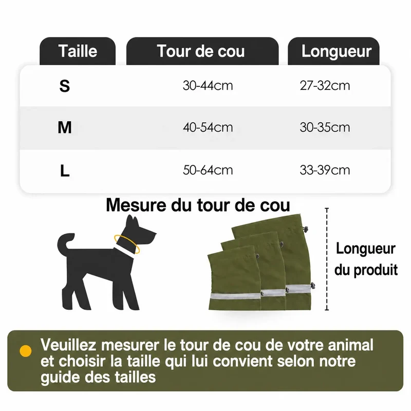 Snood imperméable pour cocker