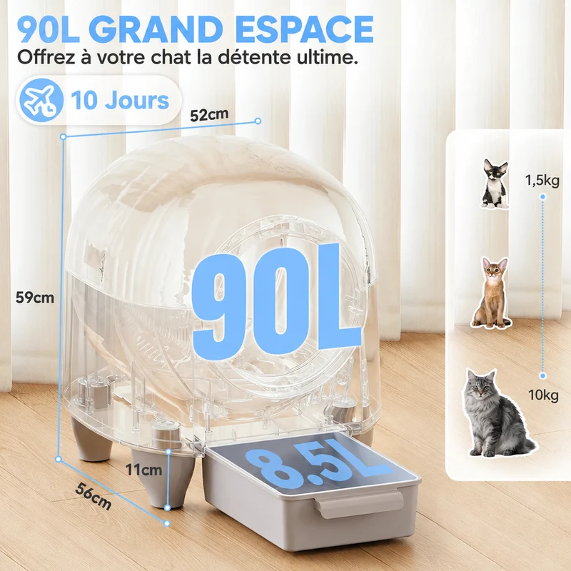 Litière autonettoyante pour chat oreilles de chat – Devoko