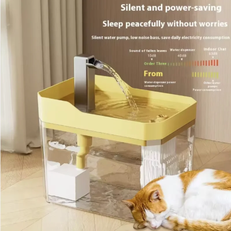 Fontaine d'eau pour chat à gros débit