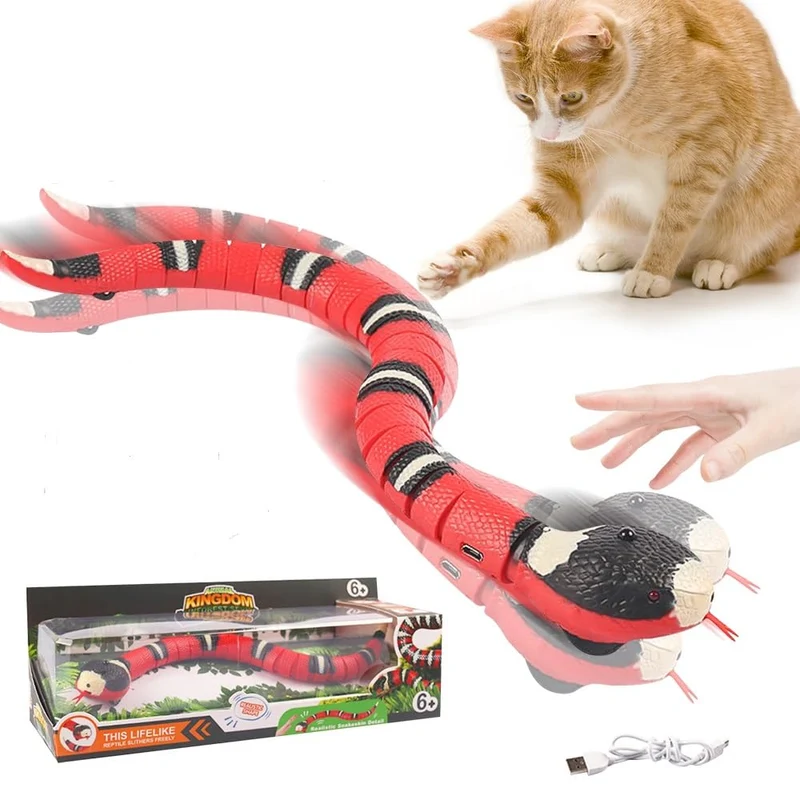 Jouet serpent interactif pour chat