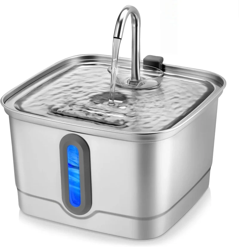 Fontaine d'eau automatique en acier inoxydable pour chat