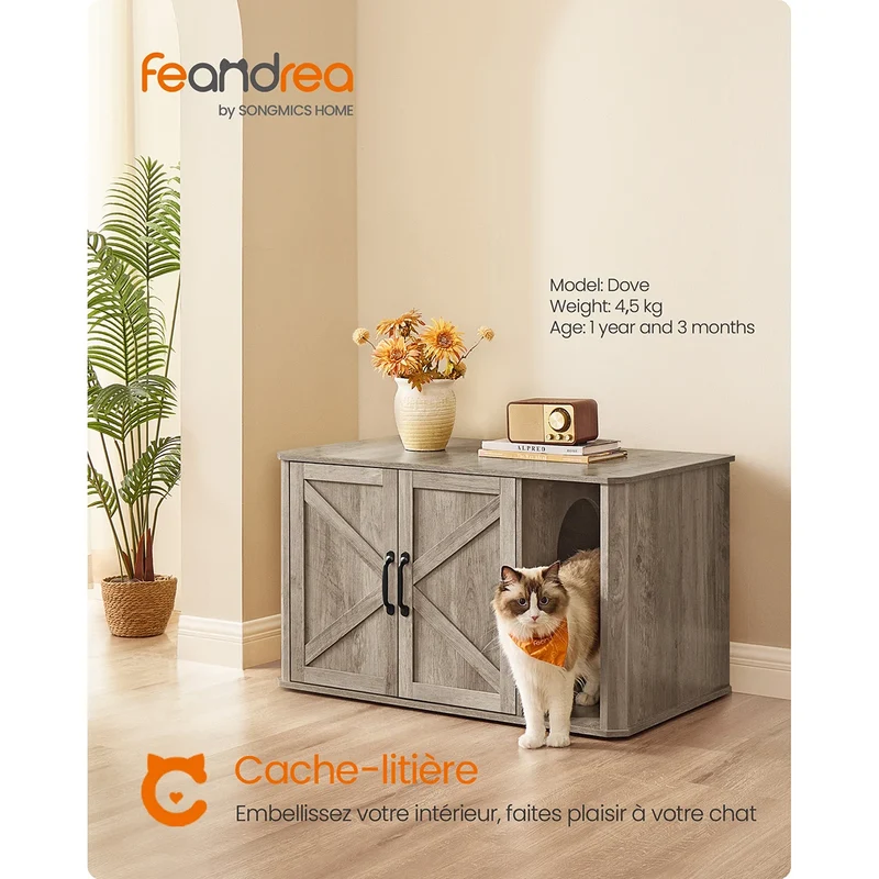 Meuble Caché pour Chat Élégant