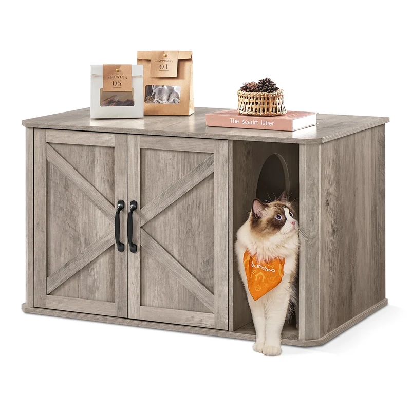 Meuble Caché pour Chat Élégant