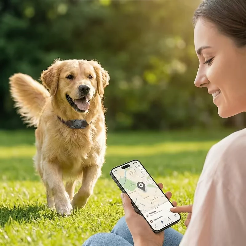 Support AirTag en silicone pour collier de chien de 25 mm