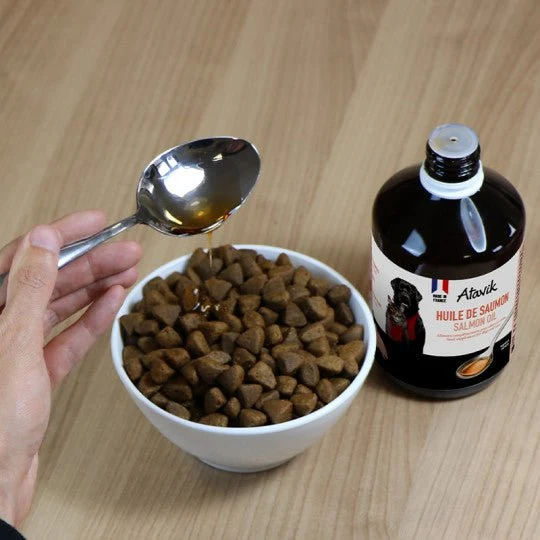 Huile de saumon pour chien et chat peau et pelage Atavik 🐾