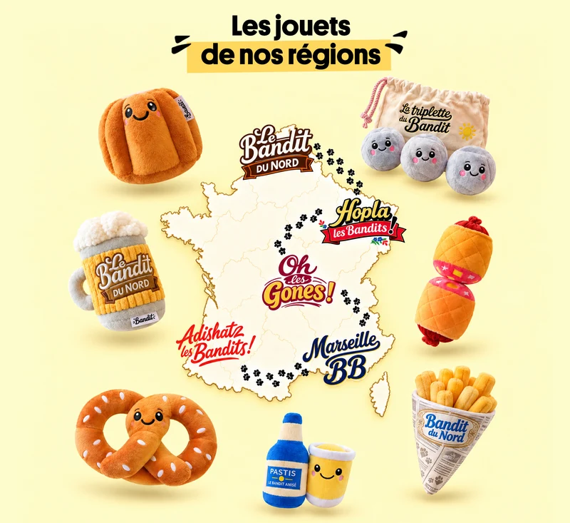 Box jouet pour chien – 2 jouets exclusifs + friandises