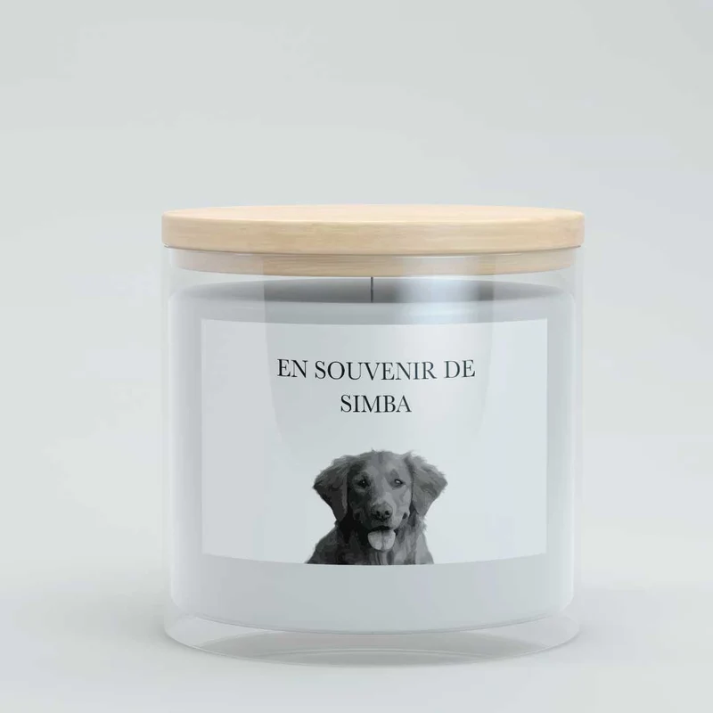 Bougie deuil personnalisée