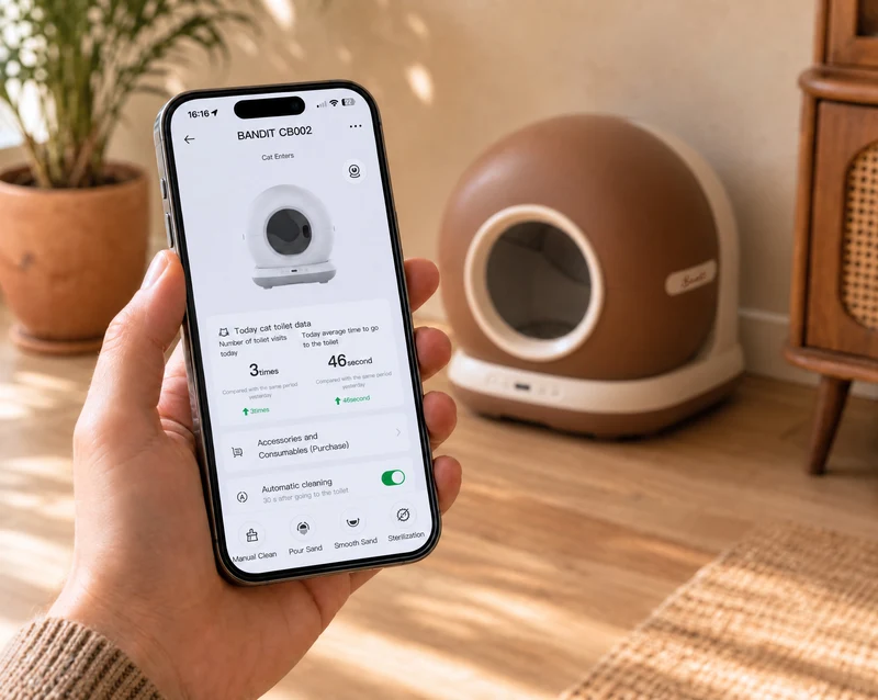 Bac à litière autonettoyant intelligent