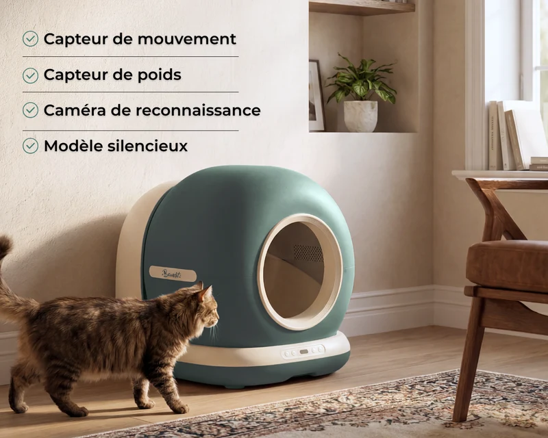 Bac à litière autonettoyant intelligent
