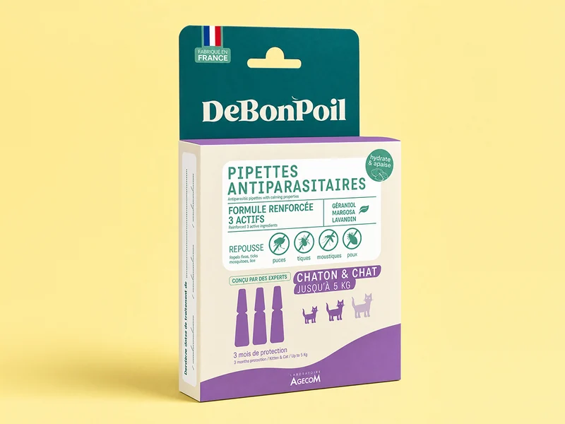 Pipettes antiparasitaires chat