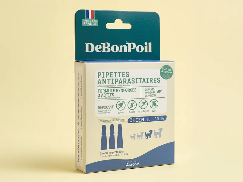 Pipettes antiparasitaires chien