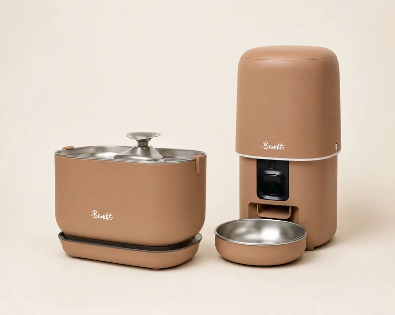 Kit fontaine sans fil + distributeur