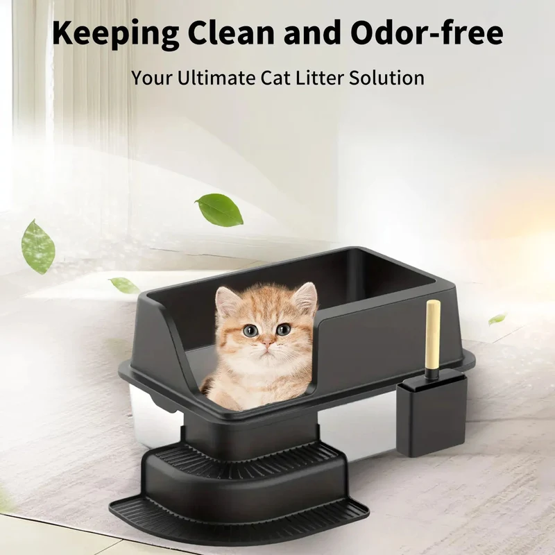 Bac à Litière Inox Pour Chat