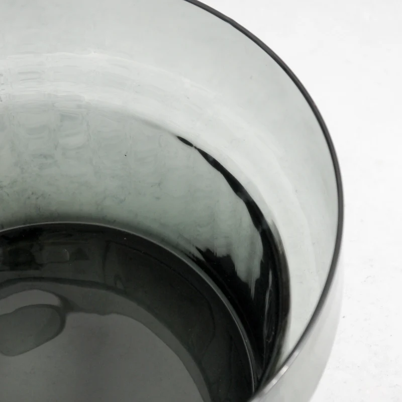 Coupe à fruits XL en verre gris