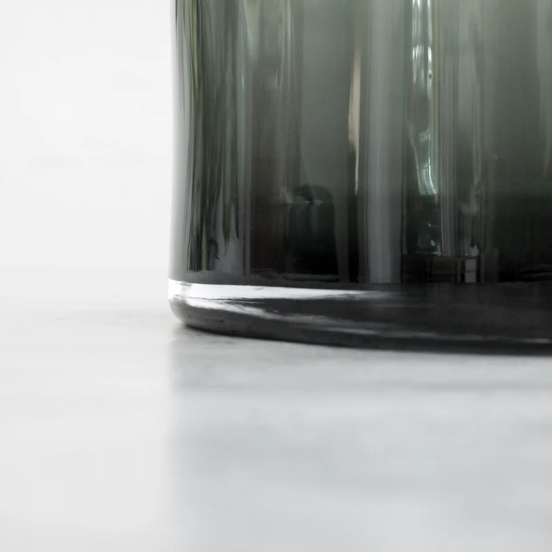 Coupe à fruits XL en verre gris