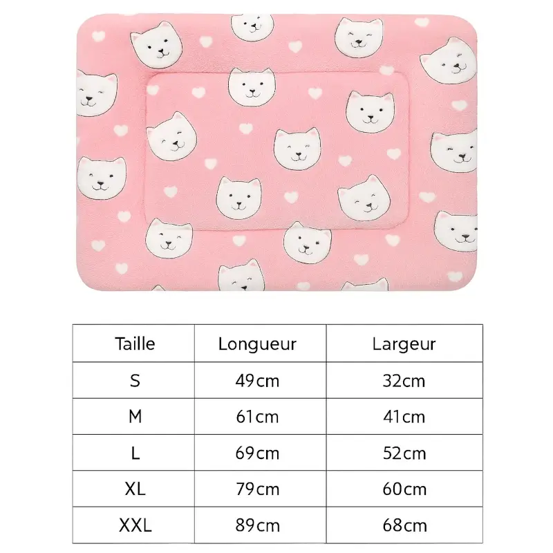 Tapis douillet pour chat – Confort absolu et style mignon