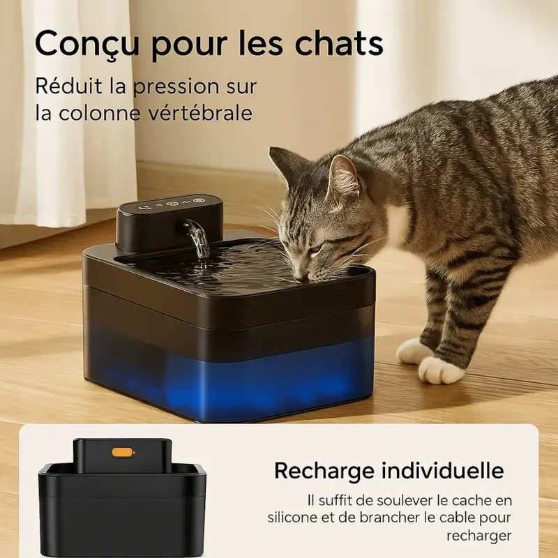 La Fontaine Intelligente AquaZen™ - Sans Fil & Détecteur de Mouvement