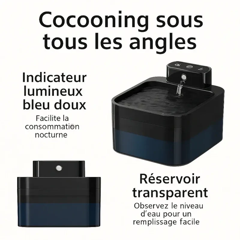 La Fontaine Intelligente AquaZen™ - Sans Fil & Détecteur de Mouvement