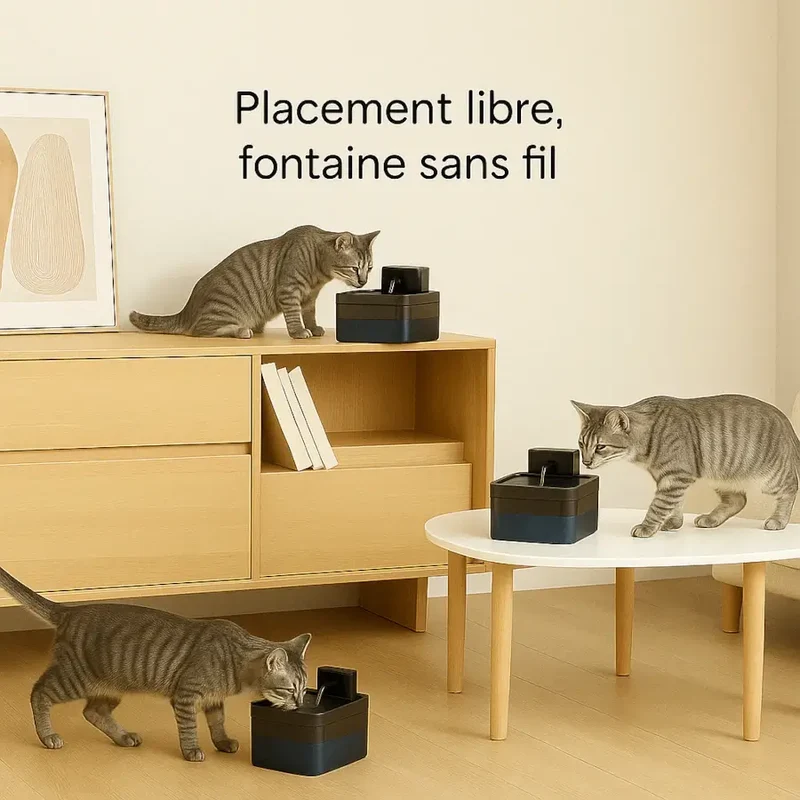 La Fontaine Intelligente AquaZen™ - Sans Fil & Détecteur de Mouvement