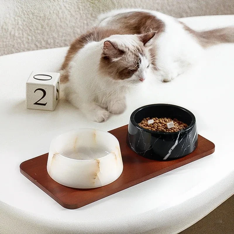 Gamelle en marbre pour chat