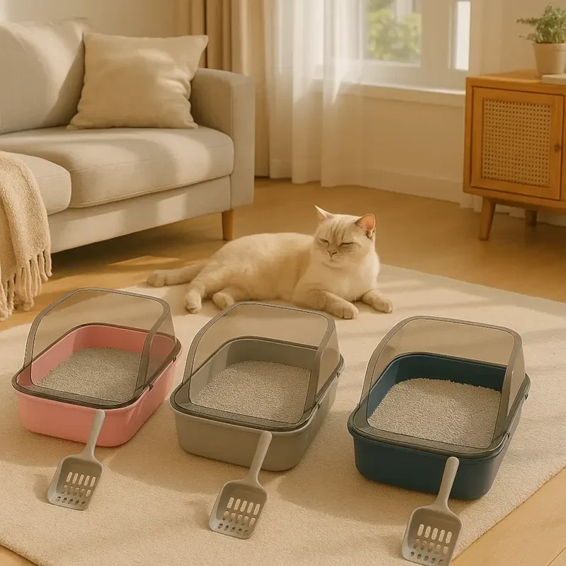Bac à litière pour chat avec Pelle - Offrez à votre chat un espace propre et confortable