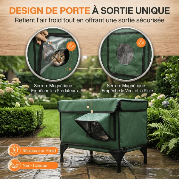 Abri extérieur pour chat - Chauffant contre le froid - WinterSafe™