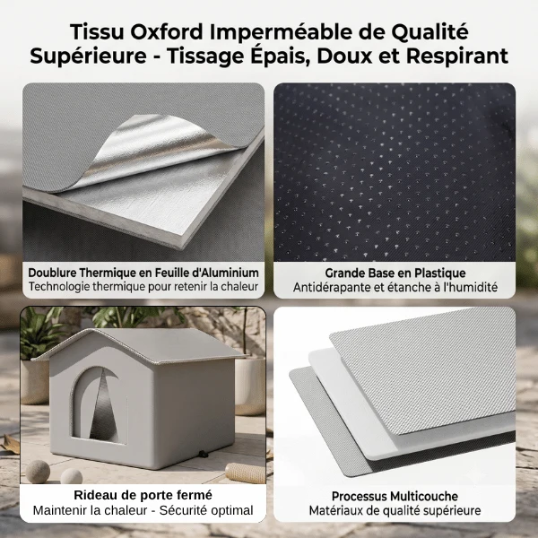 Abri exterieur chat - Imperméable et isolé - WarmNest™