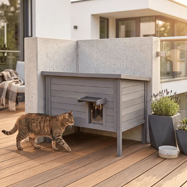 Maisonnette pour chats exterieur - Ultra surélevée - CatElevate™
