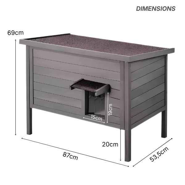 Maisonnette pour chats exterieur - Ultra surélevée - CatElevate™