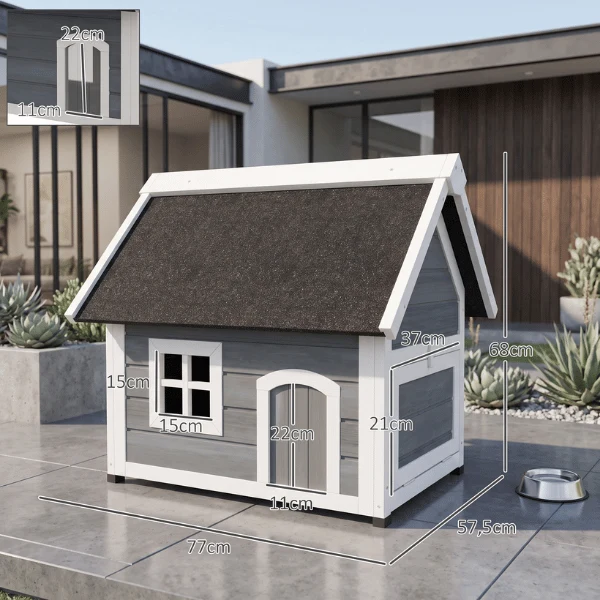 Cabane pour chat extérieur - Toit ouvrant à 3 accès en bois - CatWood™