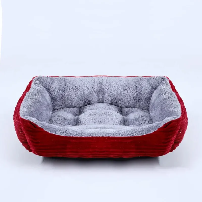 Grand panier pour chien XXL gris et rouge